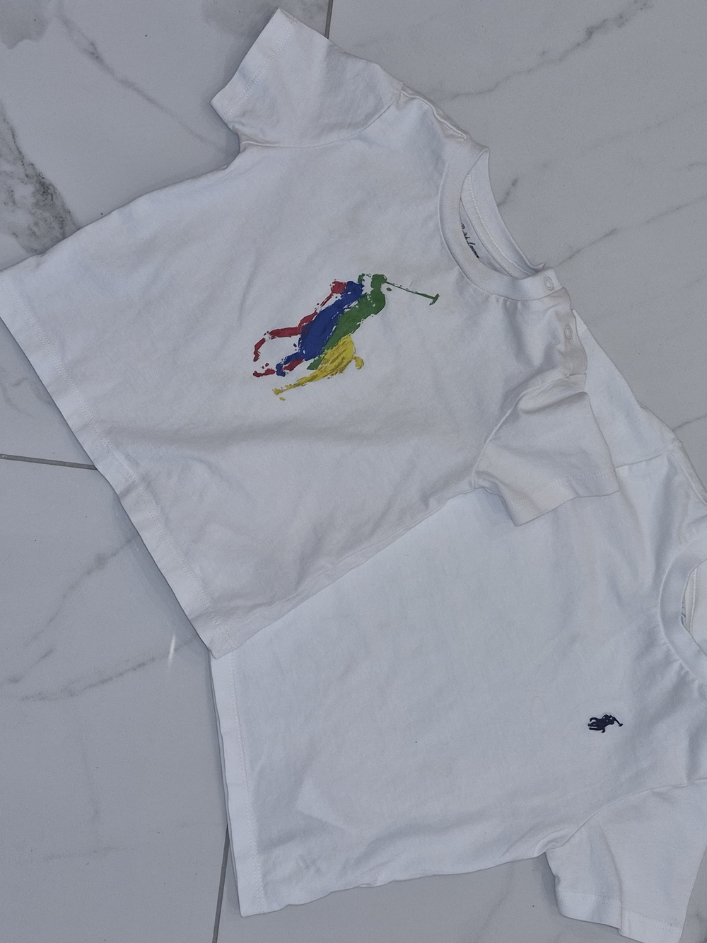 2 Ralph Lauren White Kids Short-Sleeve T shirts 12 Mos